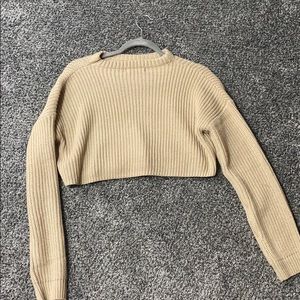 Never Before Worn Tan Crop Sweater